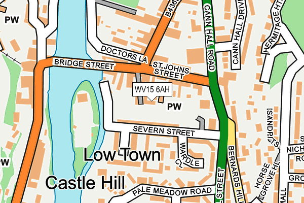 WV15 6AH map - OS OpenMap – Local (Ordnance Survey)