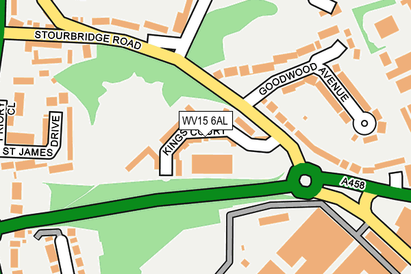 WV15 6AL map - OS OpenMap – Local (Ordnance Survey)