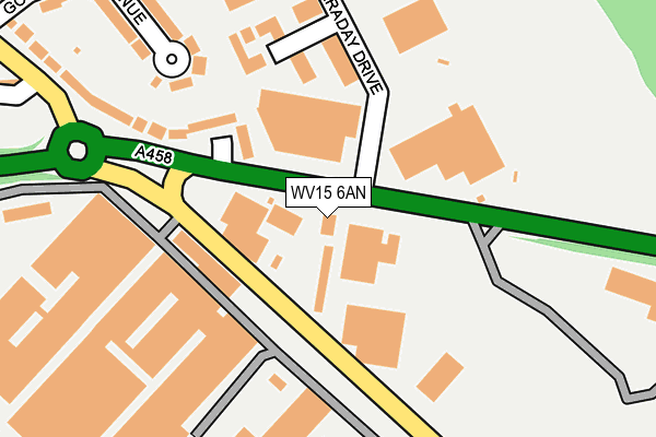 WV15 6AN map - OS OpenMap – Local (Ordnance Survey)