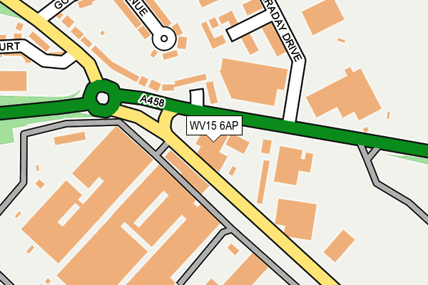 WV15 6AP map - OS OpenMap – Local (Ordnance Survey)