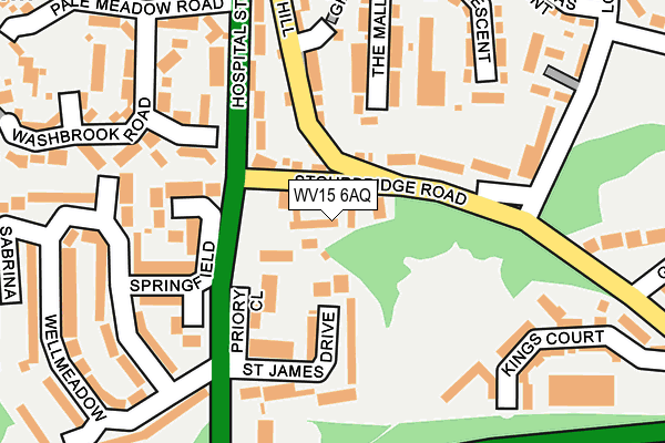 WV15 6AQ map - OS OpenMap – Local (Ordnance Survey)