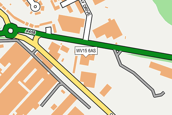 WV15 6AS map - OS OpenMap – Local (Ordnance Survey)