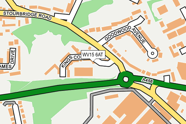 WV15 6AT map - OS OpenMap – Local (Ordnance Survey)