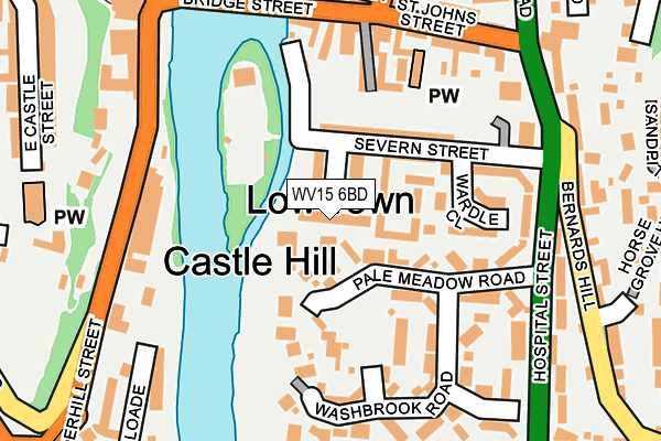 WV15 6BD map - OS OpenMap – Local (Ordnance Survey)