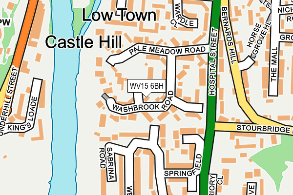 WV15 6BH map - OS OpenMap – Local (Ordnance Survey)