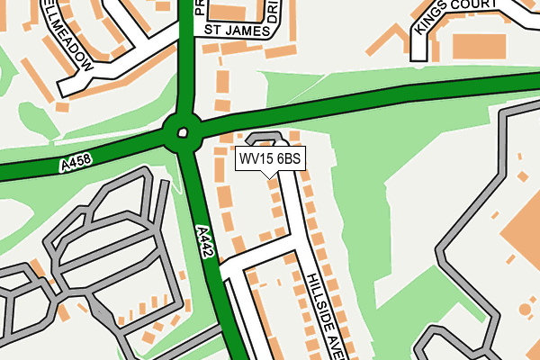WV15 6BS map - OS OpenMap – Local (Ordnance Survey)
