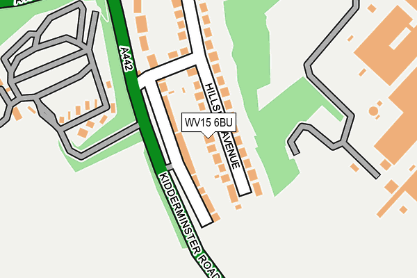 WV15 6BU map - OS OpenMap – Local (Ordnance Survey)