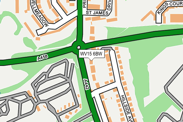WV15 6BW map - OS OpenMap – Local (Ordnance Survey)