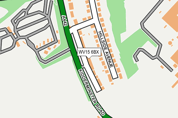 WV15 6BX map - OS OpenMap – Local (Ordnance Survey)