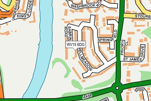 WV15 6DG map - OS OpenMap – Local (Ordnance Survey)