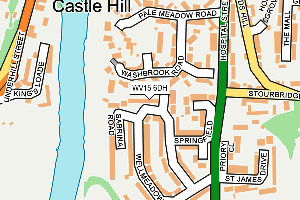 WV15 6DH map - OS OpenMap – Local (Ordnance Survey)
