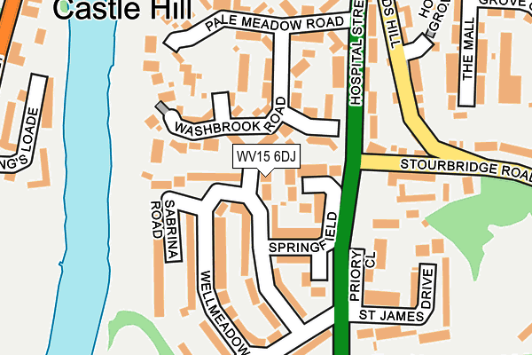 WV15 6DJ map - OS OpenMap – Local (Ordnance Survey)