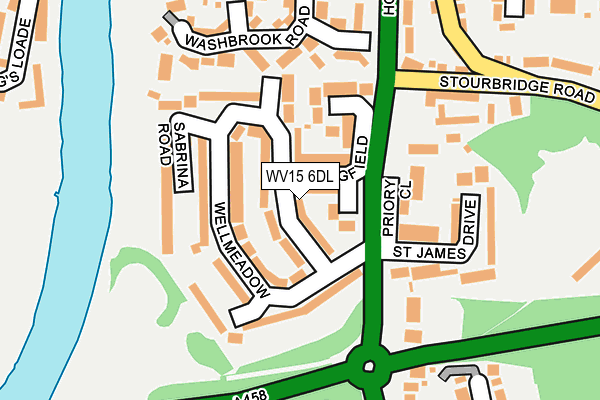 WV15 6DL map - OS OpenMap – Local (Ordnance Survey)