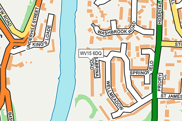 WV15 6DQ map - OS OpenMap – Local (Ordnance Survey)
