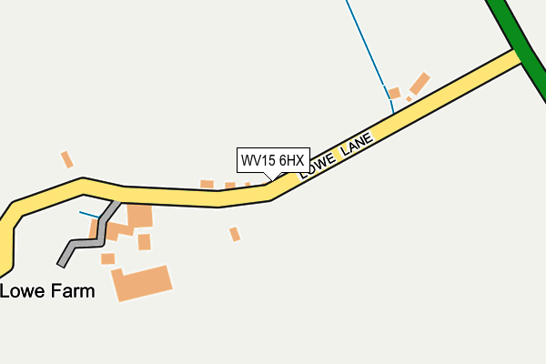 WV15 6HX map - OS OpenMap – Local (Ordnance Survey)