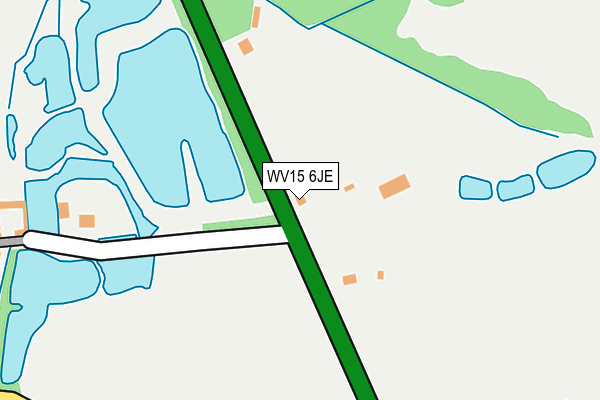 WV15 6JE map - OS OpenMap – Local (Ordnance Survey)