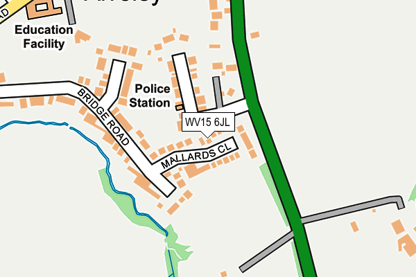 WV15 6JL map - OS OpenMap – Local (Ordnance Survey)