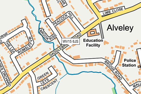 WV15 6JS map - OS OpenMap – Local (Ordnance Survey)