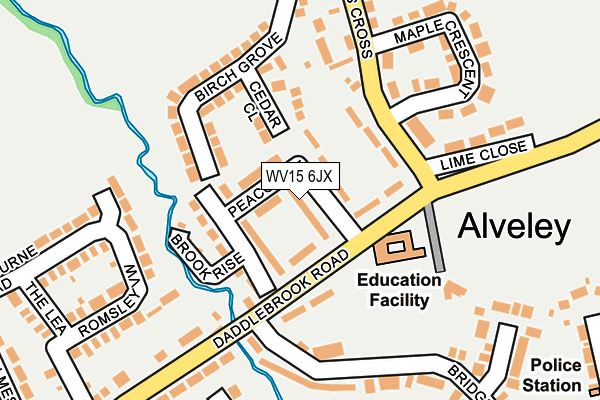 WV15 6JX map - OS OpenMap – Local (Ordnance Survey)