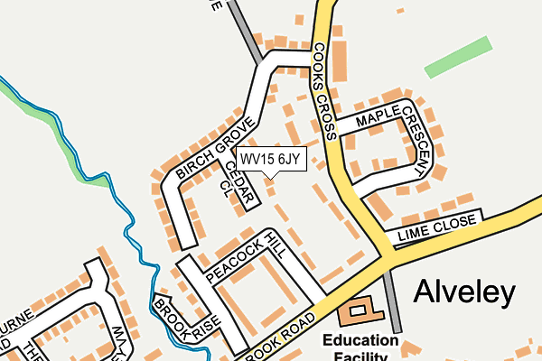 WV15 6JY map - OS OpenMap – Local (Ordnance Survey)