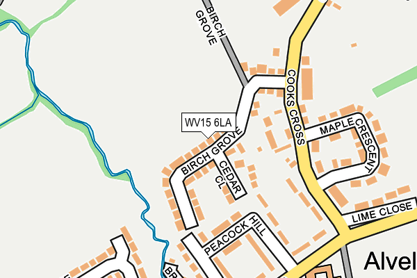 WV15 6LA map - OS OpenMap – Local (Ordnance Survey)