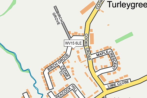 WV15 6LE map - OS OpenMap – Local (Ordnance Survey)