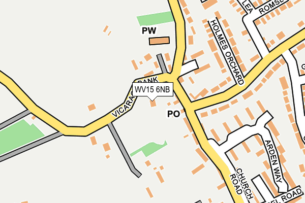 WV15 6NB map - OS OpenMap – Local (Ordnance Survey)