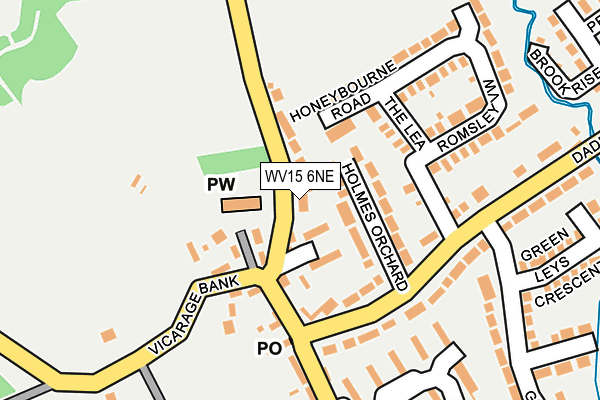 WV15 6NE map - OS OpenMap – Local (Ordnance Survey)