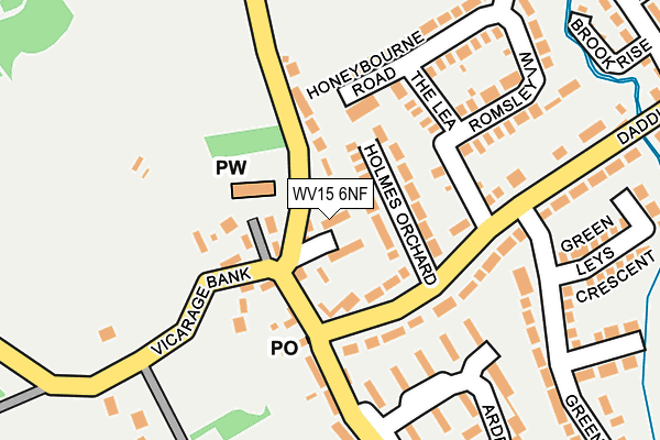 WV15 6NF map - OS OpenMap – Local (Ordnance Survey)