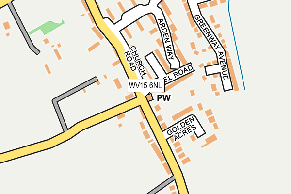 WV15 6NL map - OS OpenMap – Local (Ordnance Survey)