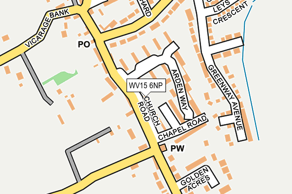 WV15 6NP map - OS OpenMap – Local (Ordnance Survey)