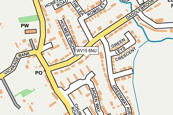 WV15 6NU map - OS OpenMap – Local (Ordnance Survey)