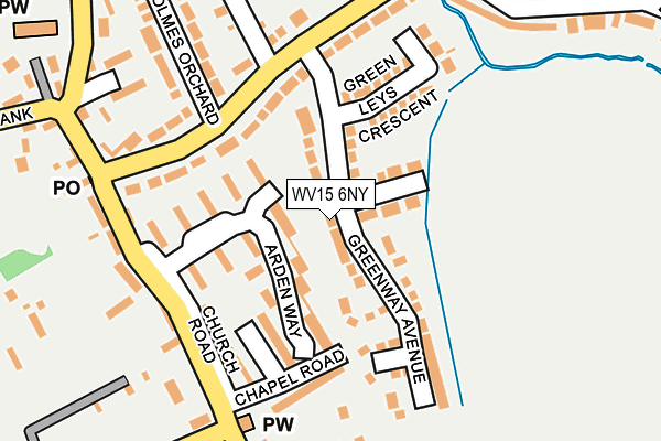 WV15 6NY map - OS OpenMap – Local (Ordnance Survey)