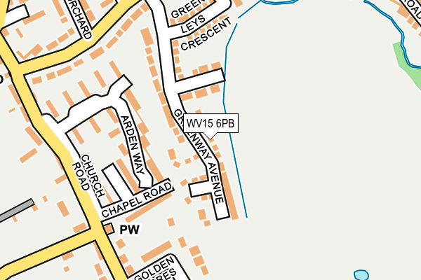 WV15 6PB map - OS OpenMap – Local (Ordnance Survey)