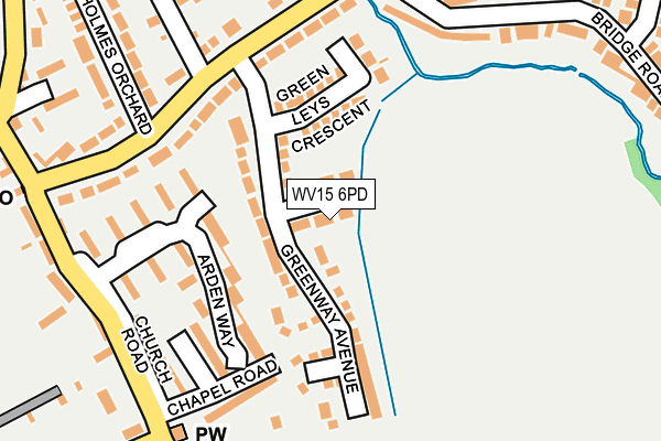 WV15 6PD map - OS OpenMap – Local (Ordnance Survey)