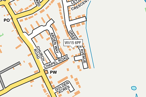 WV15 6PF map - OS OpenMap – Local (Ordnance Survey)