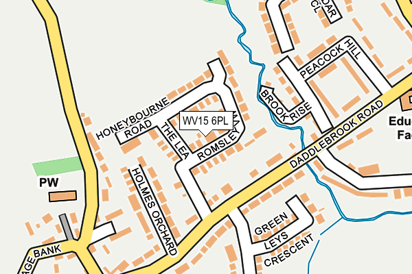 WV15 6PL map - OS OpenMap – Local (Ordnance Survey)