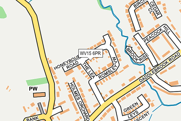 WV15 6PR map - OS OpenMap – Local (Ordnance Survey)