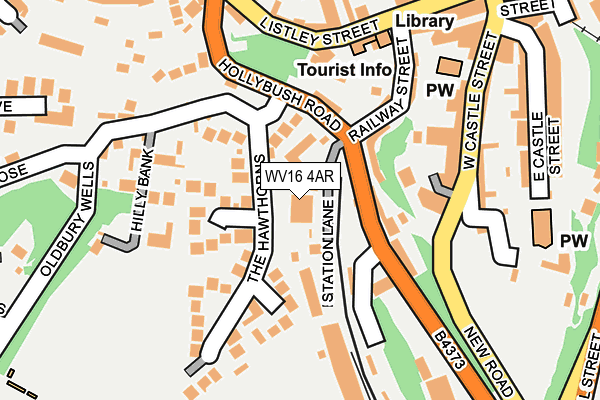 WV16 4AR map - OS OpenMap – Local (Ordnance Survey)