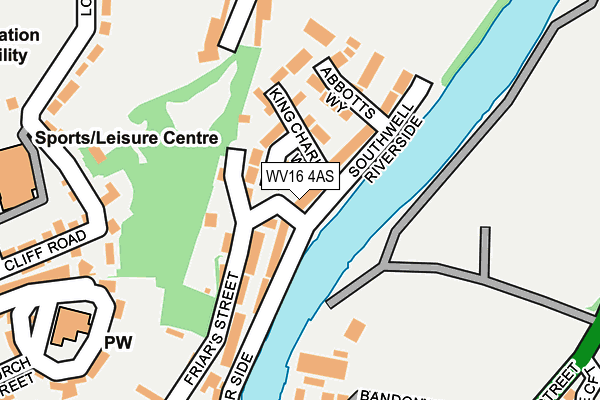 WV16 4AS map - OS OpenMap – Local (Ordnance Survey)