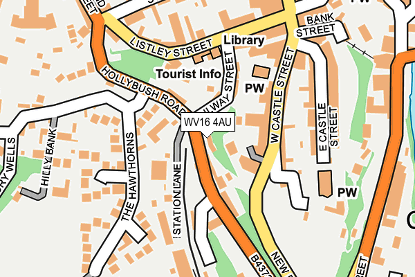 WV16 4AU map - OS OpenMap – Local (Ordnance Survey)