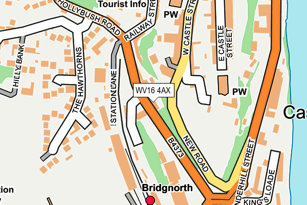 WV16 4AX map - OS OpenMap – Local (Ordnance Survey)