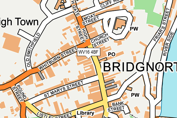 WV16 4BF map - OS OpenMap – Local (Ordnance Survey)