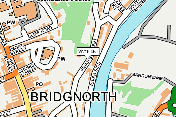 WV16 4BJ map - OS OpenMap – Local (Ordnance Survey)