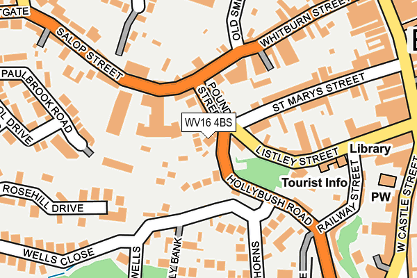 WV16 4BS map - OS OpenMap – Local (Ordnance Survey)