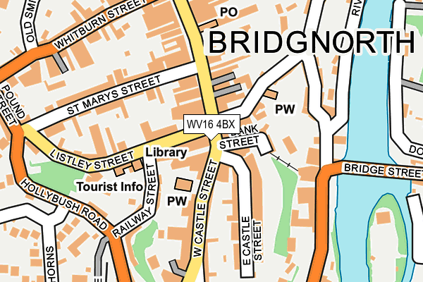 WV16 4BX map - OS OpenMap – Local (Ordnance Survey)