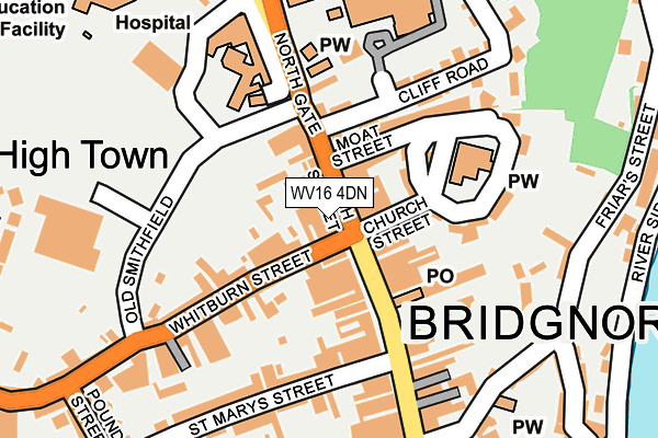 WV16 4DN map - OS OpenMap – Local (Ordnance Survey)