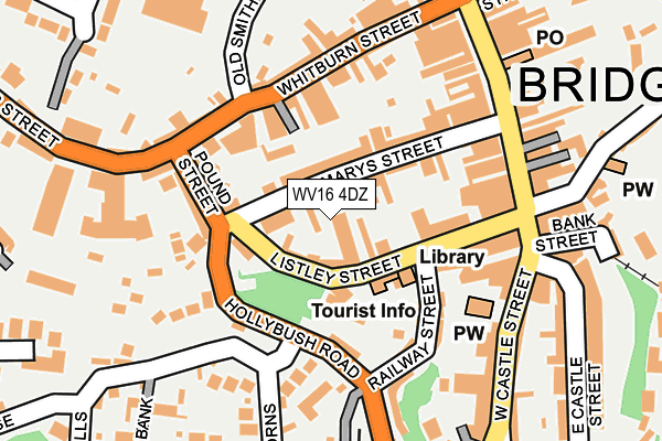 WV16 4DZ map - OS OpenMap – Local (Ordnance Survey)
