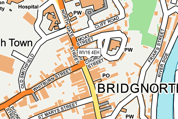 WV16 4EH map - OS OpenMap – Local (Ordnance Survey)