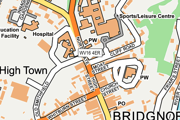 WV16 4ER map - OS OpenMap – Local (Ordnance Survey)